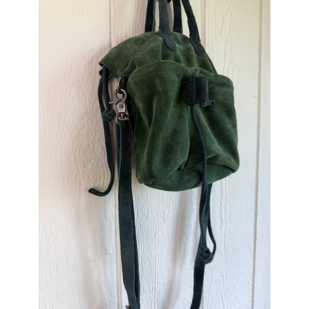 Free People Scout Slouchy Crossbody Bag, Green Suede - Picture 5 of 8